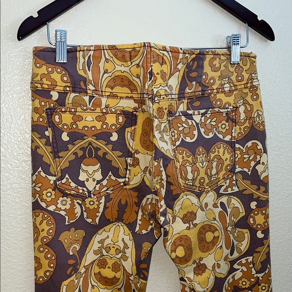 We The Free Brown and Yellow Flare Jeans - Picture 3 of 5